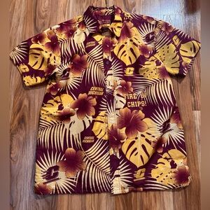 Central Michigan University CMU Hawaiian Shirt  Size Medium